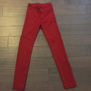 Red kids jeans